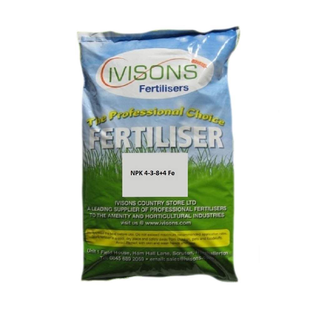 Ivisons 4-3-8 LAWN GREENER AFTER CUT REGULAR FEED PROFESSIONAL LAWN GRASS FERTILISER (10KG)