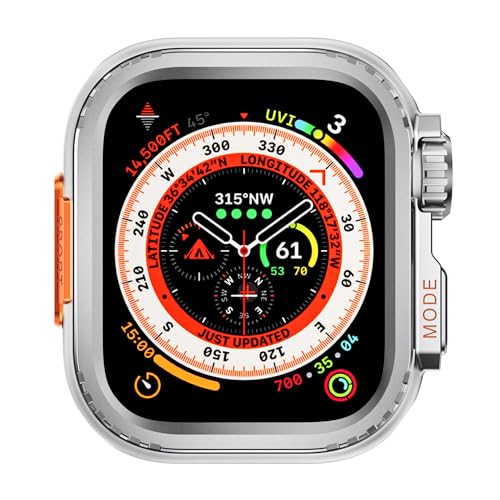 Protégez votre Apple Watch 46mm des chocs grâce au boîtier en métal argent mat antichoc