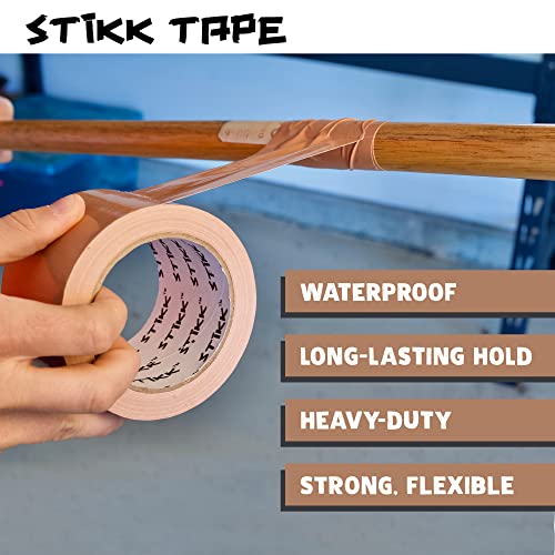 Image of STIKK Duct Tape - Tan Duck Tape - 3 inch x 25 Yards - Heavy Duty Tape for Repairs, Household Projects - for Commercial HVAC and Construction - Effective Heavy Duty Waterproof Duct Tape