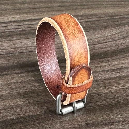 Punk Rock Adjustable Belt Buckle Wristband Old Pu Leather Cuff Bracelet4