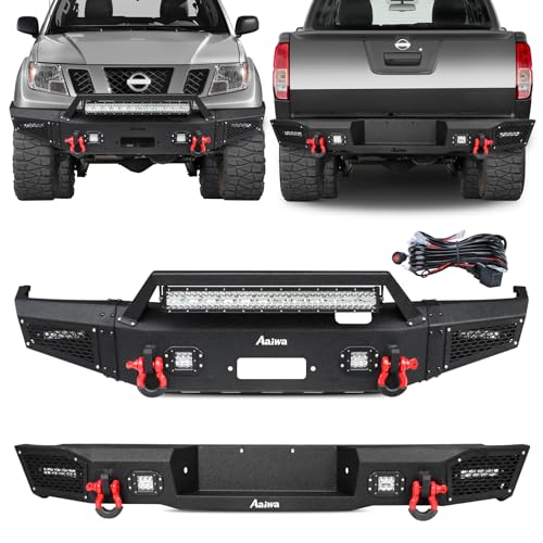 UTVJATV Front and Rear Bumper Set Fit for 2005-2022 Nis-san
