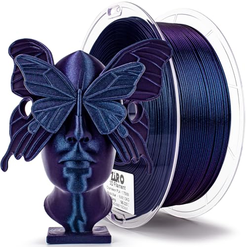 Image of ZIRO 3D Printer Filament, 1.75mm Shiny Super Sparkle PLA with Glitter, Chameleon Series Filament, Twinkling Effect PLA 1kg Spool, Fit Most FDM 3D Printers Pens, Abyss Blue Luster