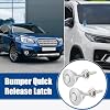 ACROPIX Silver Tone Bumper Quick Release Lock Latch Aluminum Alloy Hood Pin Lock Push Button Bonnet - Pack of 2