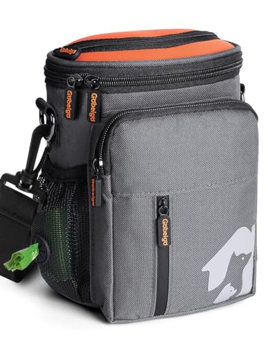 Gobeigo Hundeleckerlis Tasche und Trainingsklicker, Leckerli Tasche für Hunde, Leckerlibeutel mit Kotbeutelspender, Gürteltasche für Hunde, Welpen-Tasche zum Gassi Gehen, Wandern, Reise, Outdoor