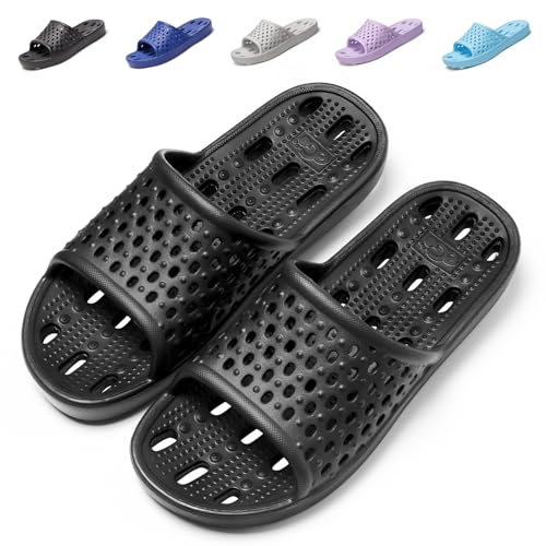 Aoowoll Shower Shoes for Men and Women Non-Slip Flip Flops,Shower
