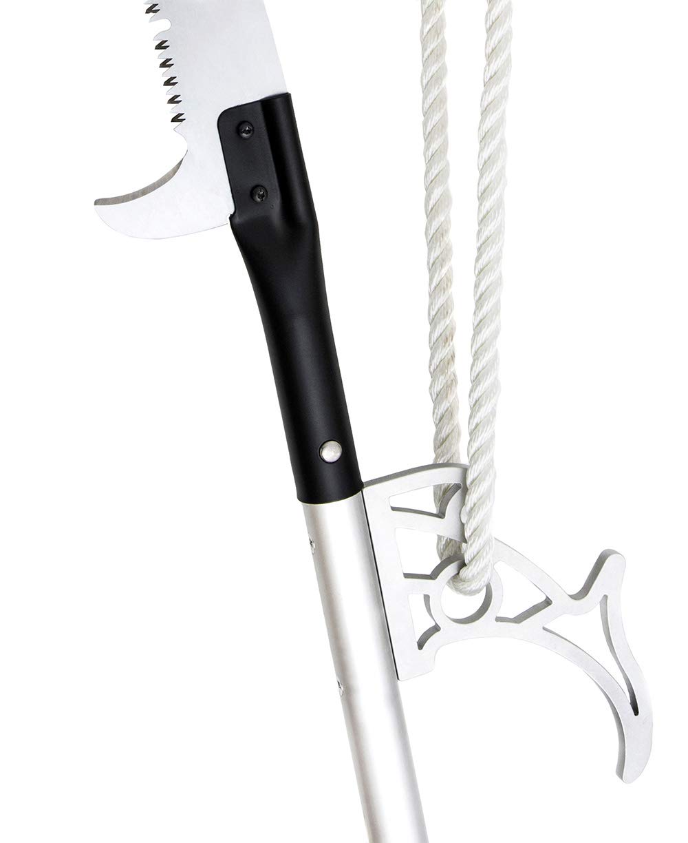 BERGER ArboRapid Aufsatzsäge 63952, Länge: 40 cm Sägenaufsatz für Teleskopstangen zum Schneiden von Ästen, Schwarz, Aufsatzsäge 400mm mit Haken