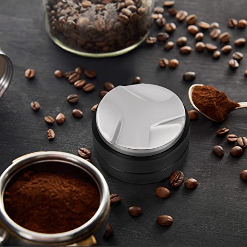 Flexzion Espresso Tamper 58mm Diameter Stainless Steel Coffee Tamper Flat Base Grip Handle Professional Barista Espresso Hand Press Kitchen… – Ansicht 5