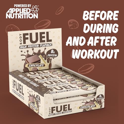 BodyFuel High Protein Flapjack - 8g Protein, Low Sugar, High Fiber Snack for Pre-Workout & Post-Workout Recovery (Chocolate)(12 x 40g) - Image 6
