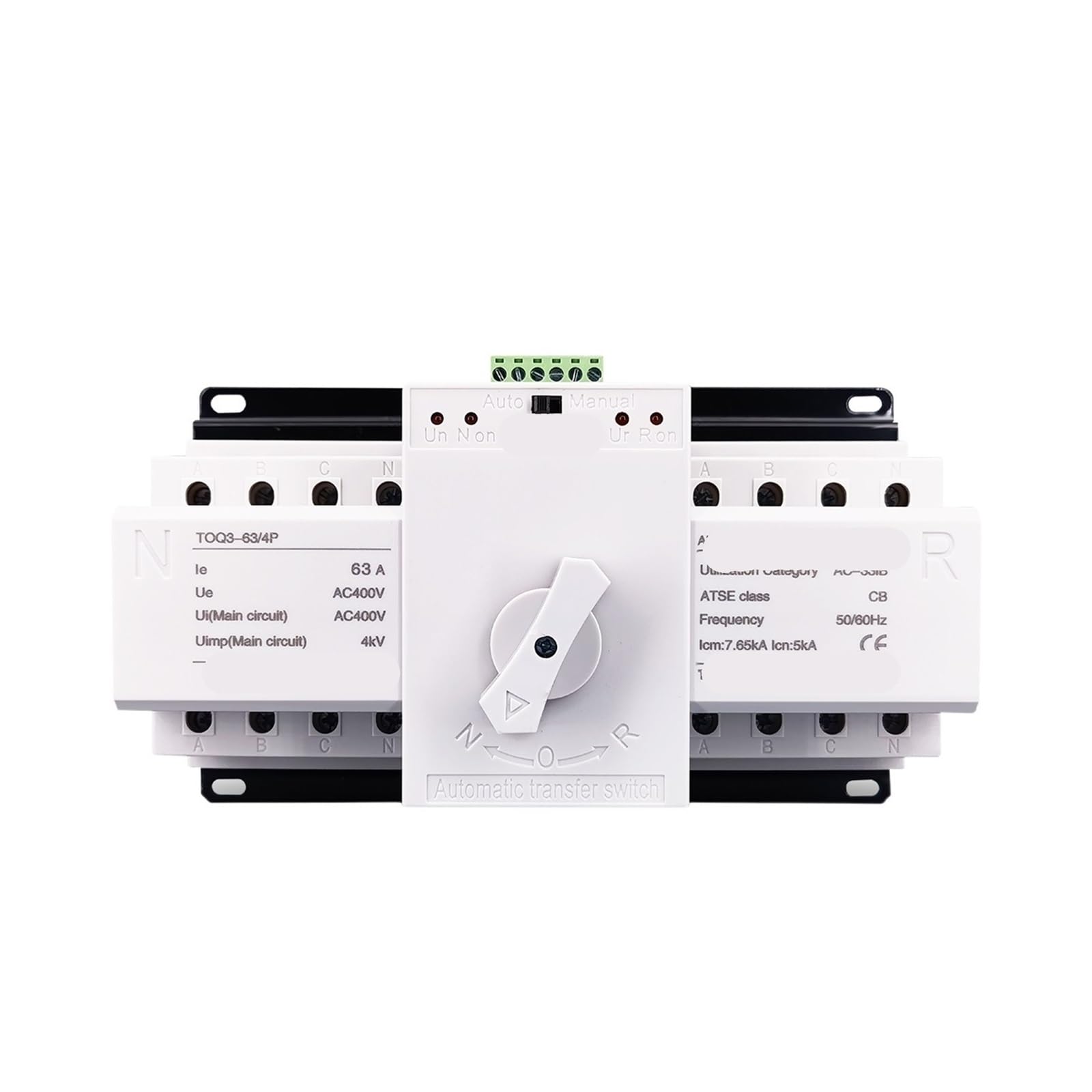 Commutateur de transfert automatique 4P 63A 380V ATS boîtier de gestion haut de gamme