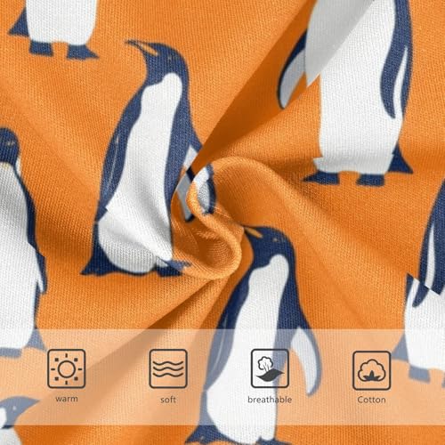 Cartoon Penguins Orange Girl Panties Cute Girls Underwear Toddlers Cotton Personalized Underpants Briefs 2t3