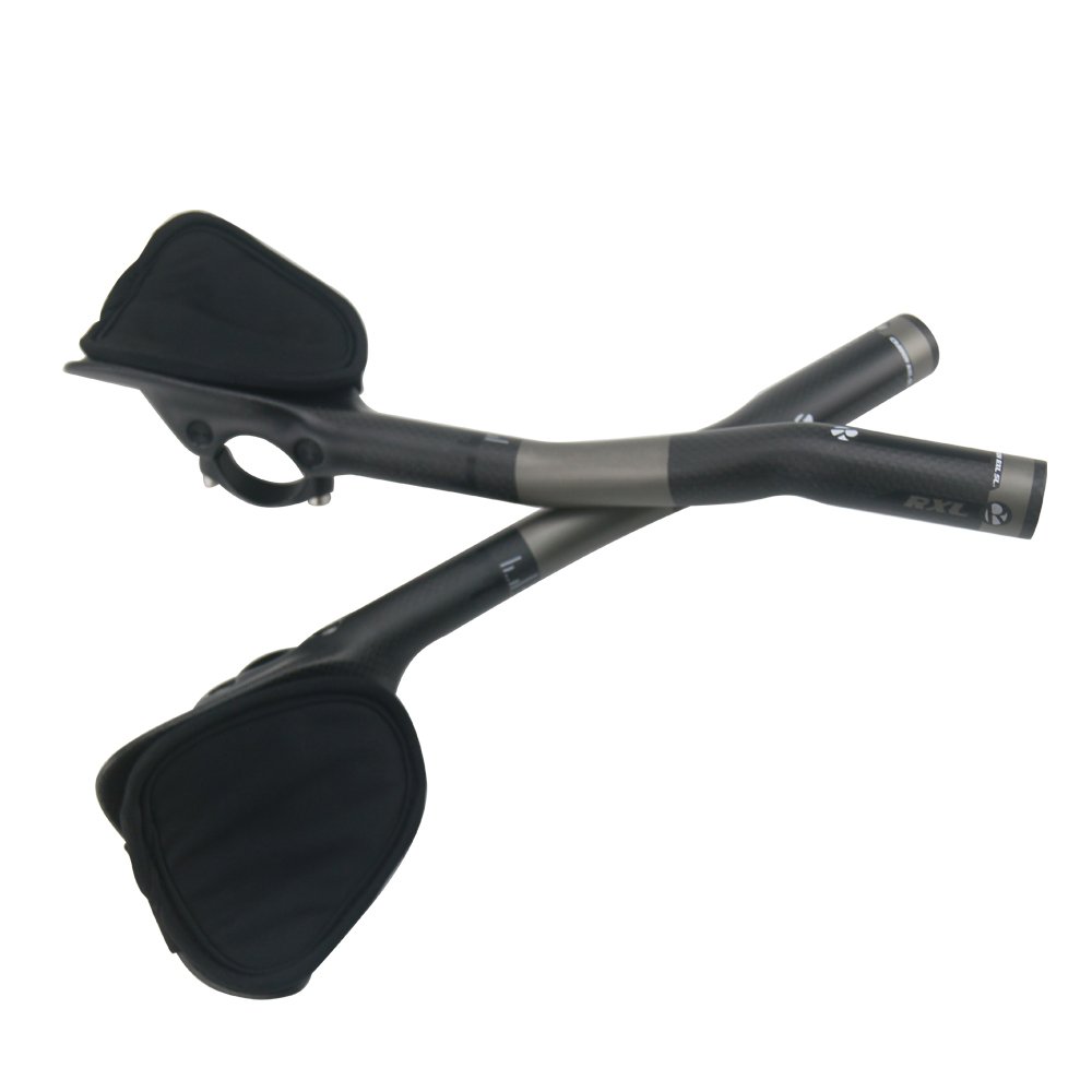 Prolongateur triathlon carbone,RXL SL prolongateur guidon velo triathlon 31.8mm cintre aero carbone 3K mat 340mm