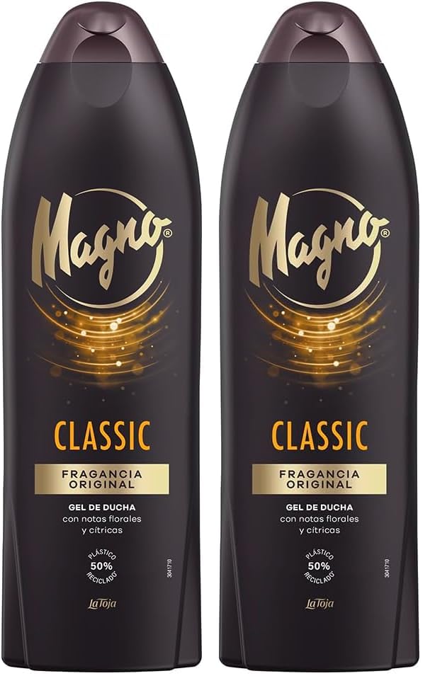 Magno - Gel de Ducha Classic - 600ml – Cremoso y agradable – Su fragancia no te dejará indiferente (Paquete de 2)