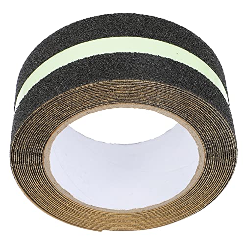 DOITOOL 1 Rollo Cinta Antideslizante Luminosa Doble Dispensador Luces De Tira Llevadas Tiras De Luz Led Pegatinas Panel Ligero Rojo Abrasivo Reflexivo Cubierta Banda Mate Black La Mascota