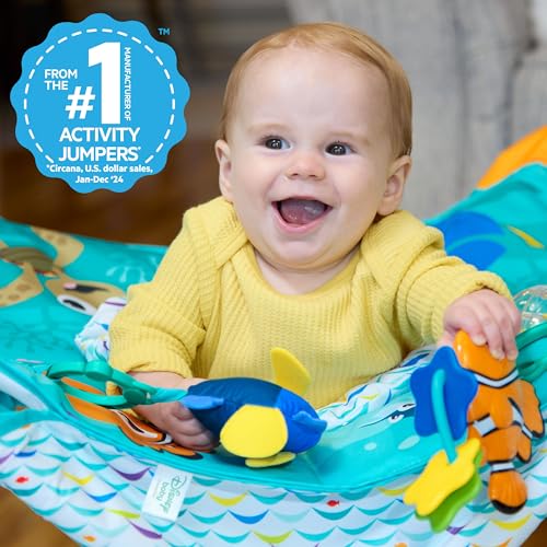Image of Bright Starts Disney Baby Finding Nemo Pop 'N Jump Portable Baby Jumper, Foldable Indoor /Outdoor Baby Jumper with Sensory Activities, Ages 6-12 Months