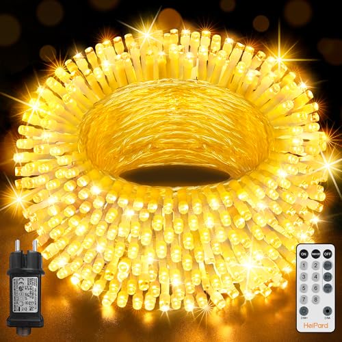 HeiPard Lichterkette Außen 20m 200LED, Warmweiß LED Lichterkette...