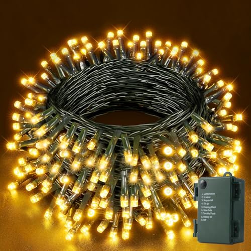 YIFMOO Lichterkette Batterie, 30M 300LED Lichterkette Außen und Innen...