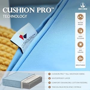 HERA'S HOUSE 5 Pieces Patio Furniture Set with Fire Pit Table, 4 x Thick Cushioned Rocking Chairs, 1 x 28 Fire Pit Table (50,000 BTU), Outdoor Conversation Set for Garden, Backyard, Lawn, Blue HERAS HOUSE 5 Pieces Patio Furniture Set with Fire Pit Table 4 x Thick Cushioned Rocking Chairs 1 x 28 Fire Pit Table 50000 BTU Outdoor Conversation Set for Garden Backyard Lawn Blue