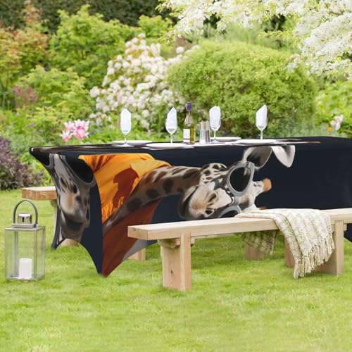 Nappe de table rectangulaire imperméable et infroissable en élasthanne stretch 1,8 m - 8