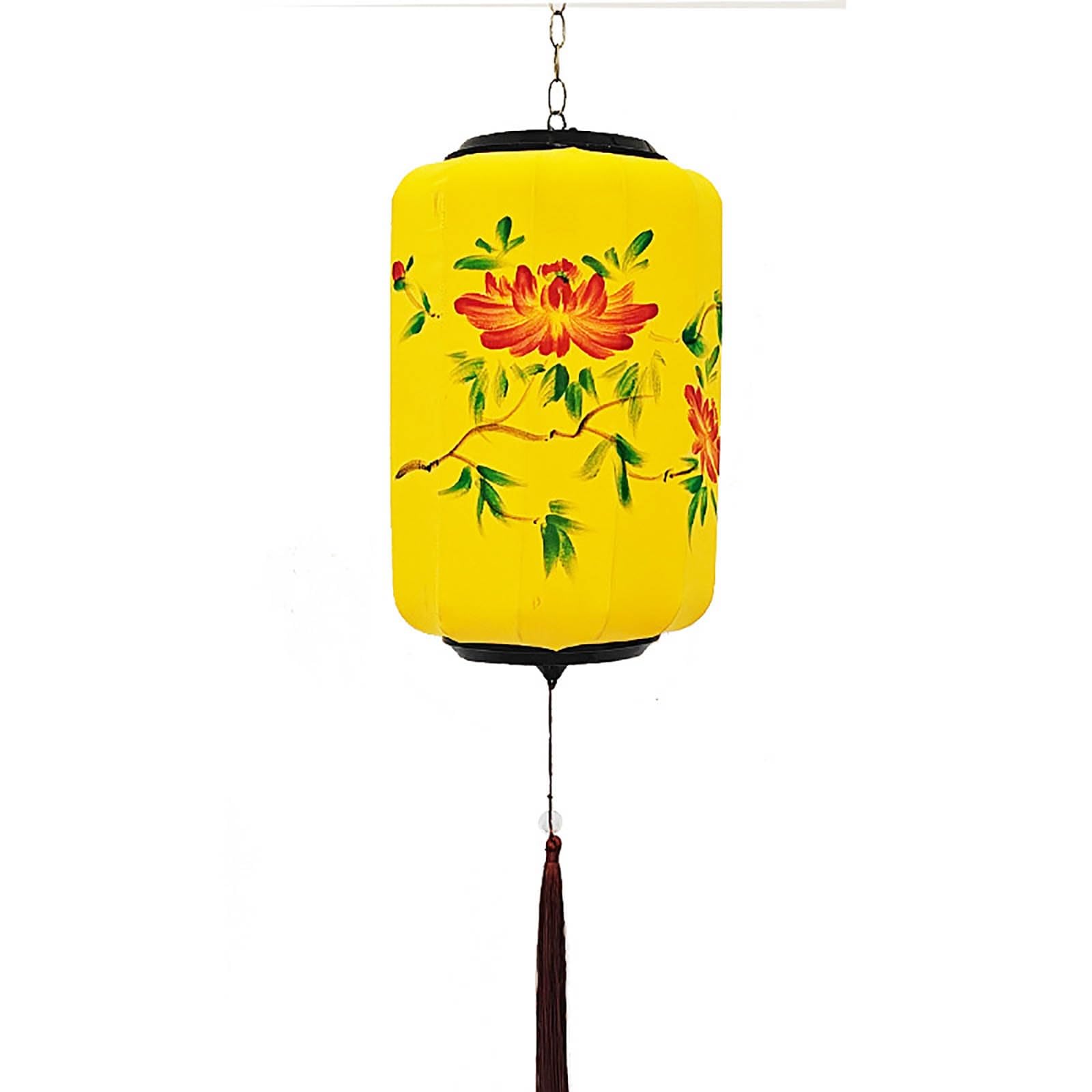 ROHCGHC chinese-style lanterns, Indoor Red Lanterns, Colorful Chinese Celebration Lantern, Traditional Hanging Lamp Shade for New Year, Spring Festival(Yellow,30#)