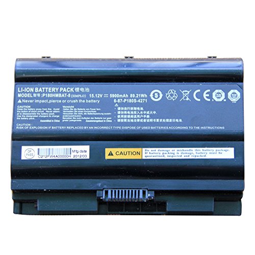 Batterie Clevo P180HMBAT-8 haute capacité pour retrouver une autonomie prolongée