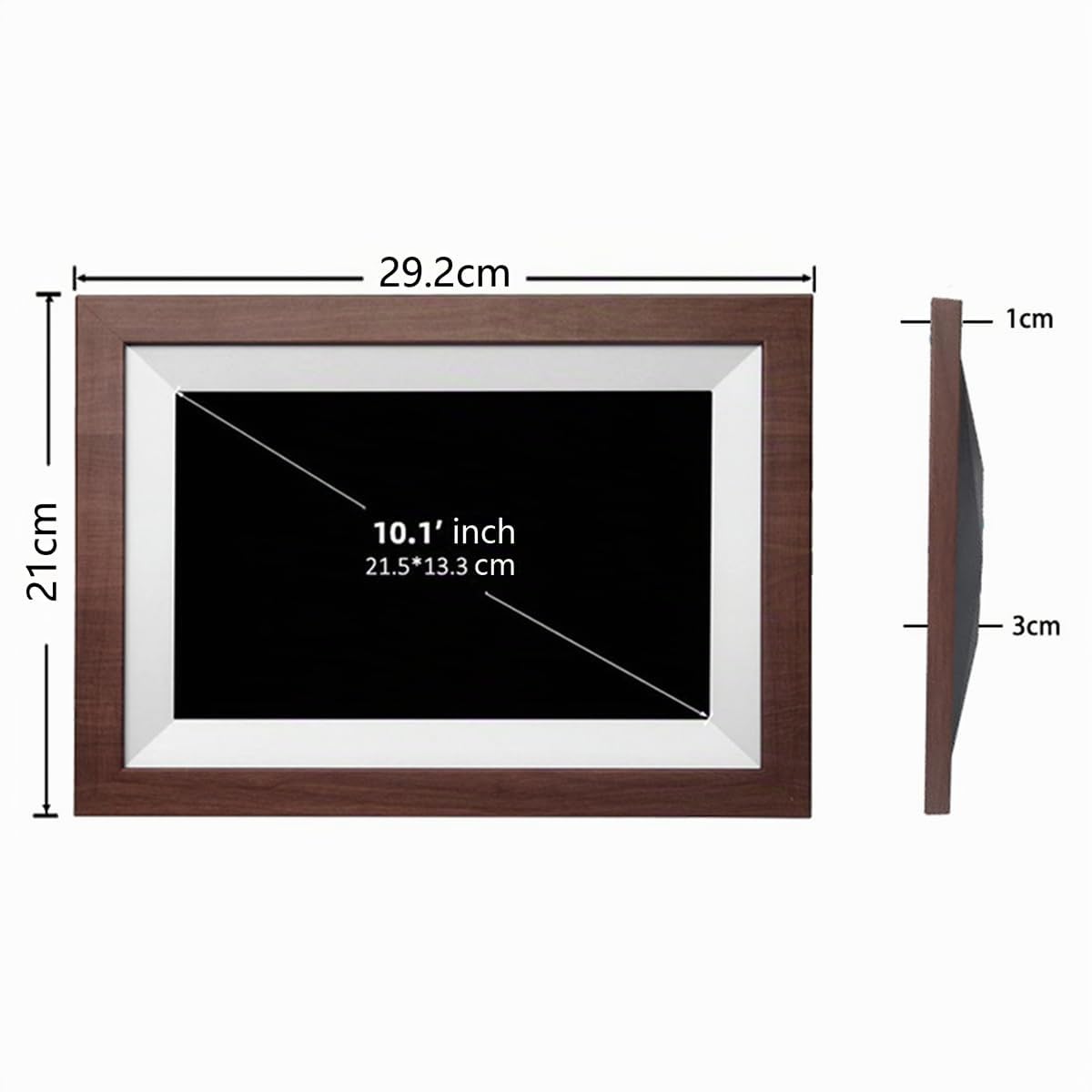 Cornice per foto digitale WiFi da 10,1 pollici, memoria da 16 GB, cornice digitale 1280x800 IPS, touchscreen, rotazione automatica, configurazione semplice per condividere foto e video