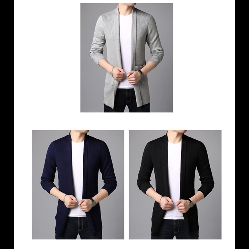 HLDETH Sweater for Mens Cardigan Long 