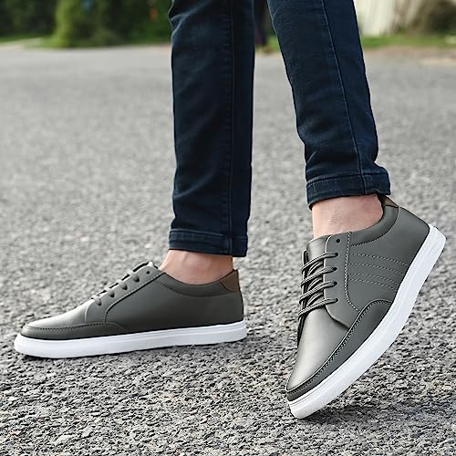 Image of Centrino Black Sneakers for Man | Shoes for Men Stylish Casual | Lightweight Lace-Up Walking Shoes with Cushioned Insole | Breathable Comfortable Canvas Mens Shoes | Anti-Skid Sole | Sneaker for Men (6312)