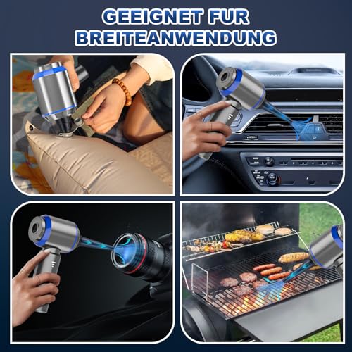 Handstaubsauger Akku, 3-in-1 Handstaubsauger, 28000PA Auto Staubsauger Stark, 3-Gang 240000 U/min Handstaubsauger Kabellos Mini Staubsauger… – Ansicht 5