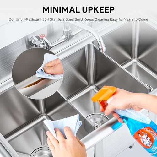Commercial Stainless Prep Sink Table