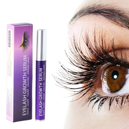 Sérum Crece Pestañas, 8ML Serum Pestañas Crecimiento, Eye Lash Growth Serum, Suero Potenciador De PestañAs Y Cejas Serum con Ingredientes Naturales Crea Pestañas Gruesas y Largas