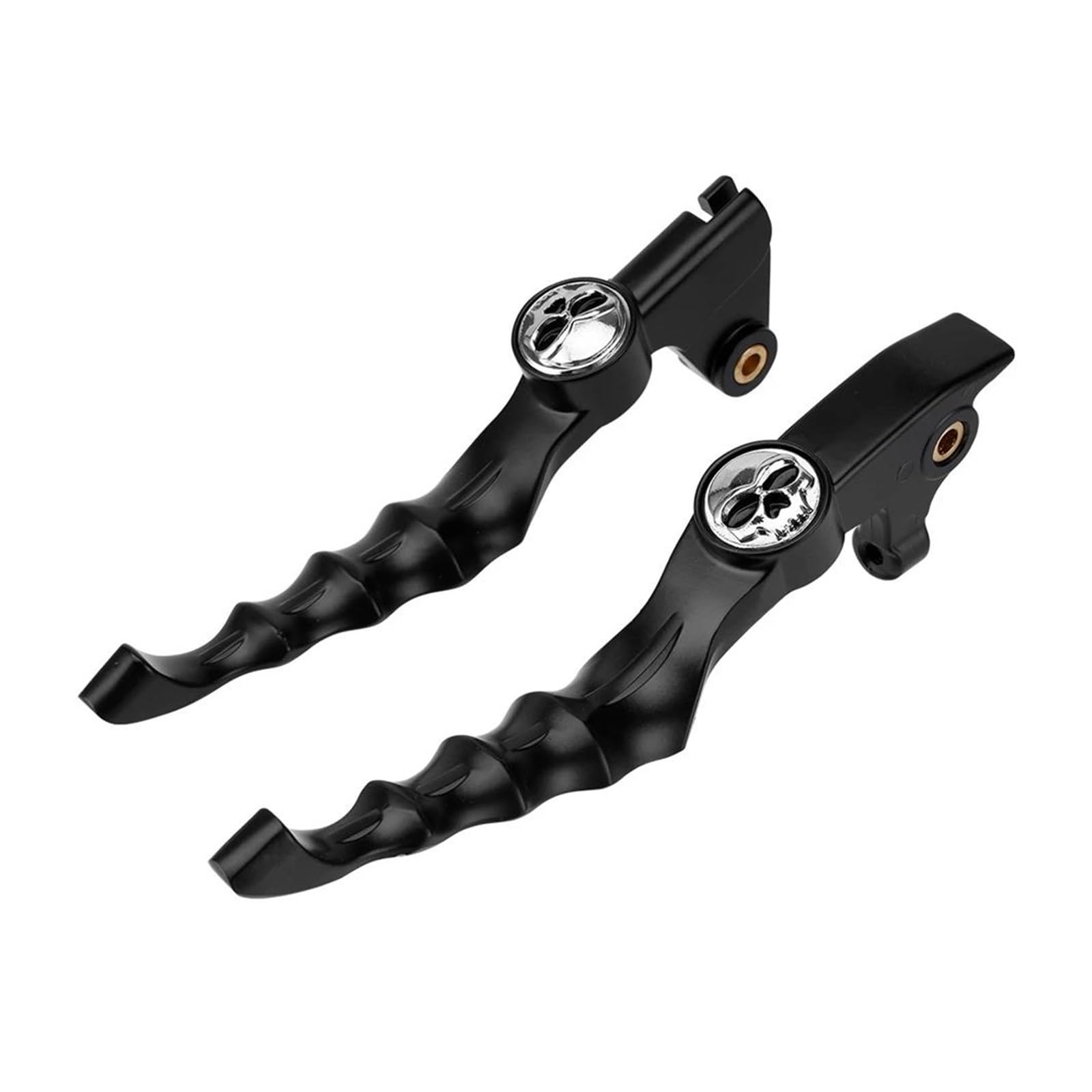 Leve Manubrio Per V-Star Drag Star 1996-2016 Per XVS 400/650 Per XVS 1100 1999-2009 Moto Nero Cromato Skull Leva Frizione Freno 1 Coppia Leve Freno Frizione(2)