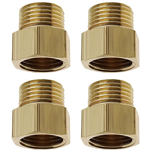 eMagTech 3/8' Innen- auf 1/4' BSP Außengewinde Reduziermuffe Reduzierstück Reduzierhülse Schlauchanschluss Verbindungsstück aus Messing