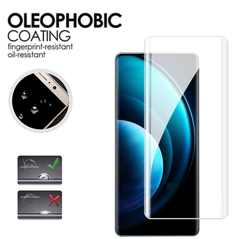 Image of Diruite Premium Tempered Glass Design for Vivo X100 5G / Vivo X100 Pro 5G Advanced Border Less Full Edge-To-Edge Protector UV Screen Protector and Easy Installation Kit-(Pack of 1)