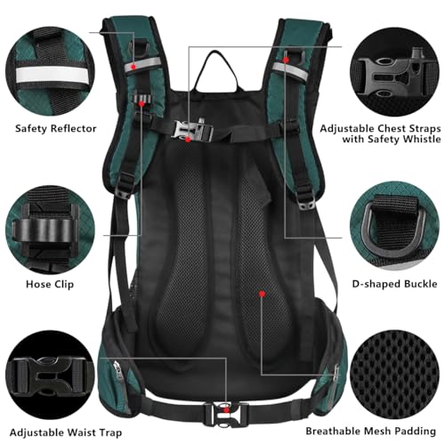 Sac à dos d'hydratation running et VTT avec poche à eau 2L sans BPA isolant - 4