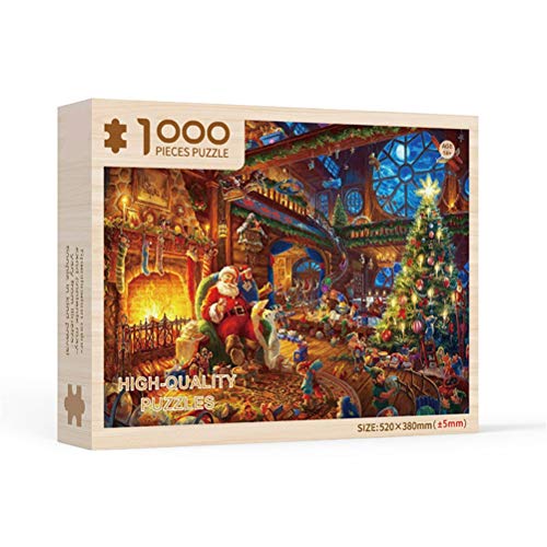 Preisvergleich Produktbild Jackallo 1000PCS Puzzle für ErwachseneTeenager Kinder, Weihnachtspuzzlespiel Puzzlespielzeug Wohnkultur
