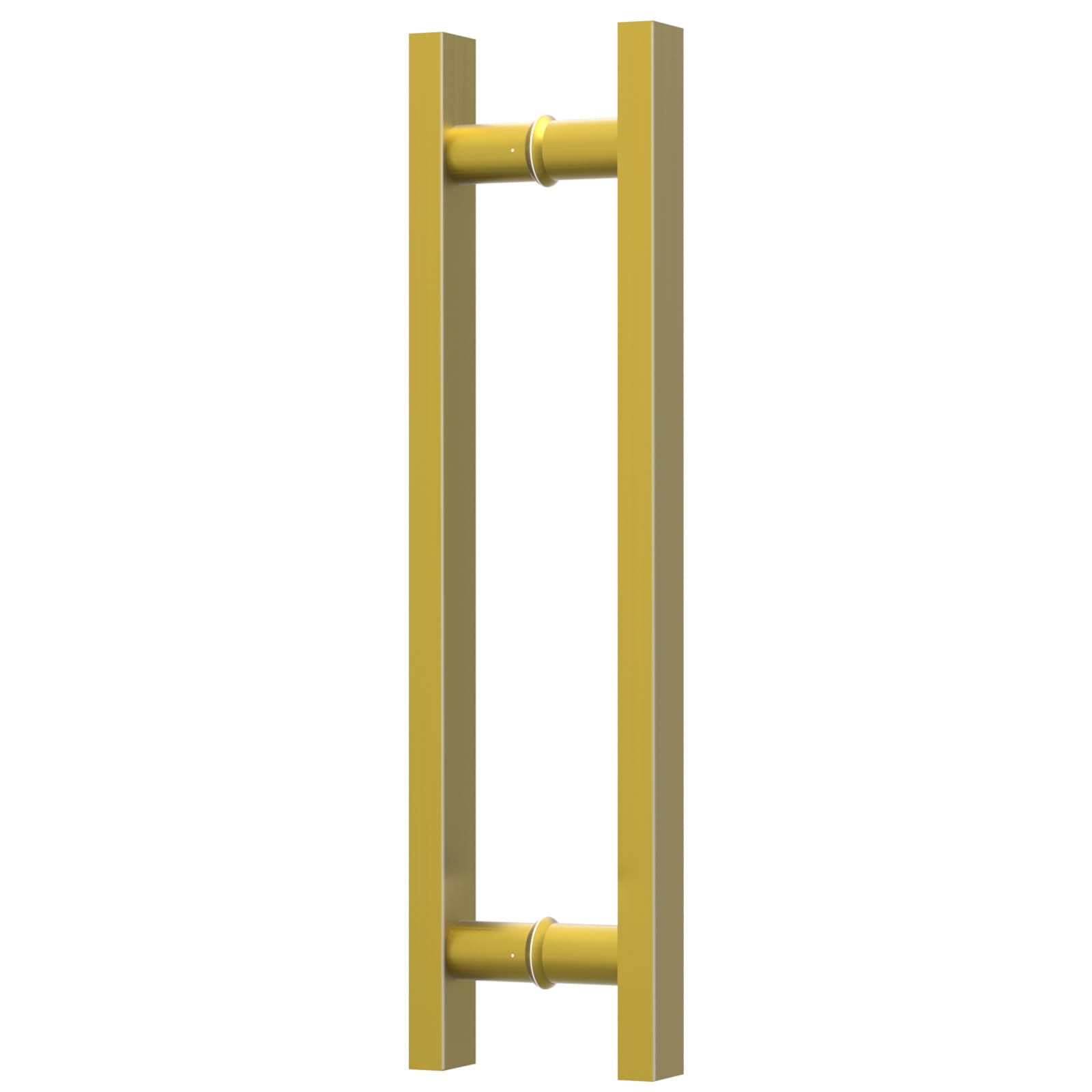 Titanium Gold Square Barn Door Handles 12"/16"/18"/24"/36"/48"/59'', Pull Push Long French Door Handle Double Sided, Large Front Exterior Shower Door Pull Handles