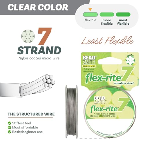 Câble acier Tigertail Flex Rite fil nylon gainé transparent pour perles et bijoux