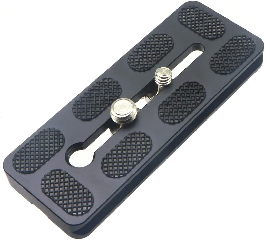 100mm Universal Quick Release QR Plate with 1/4" and 3/8" Mounting Screw for Tripod Mount Ball Head DSLR Camera Arca Swiss Compatible