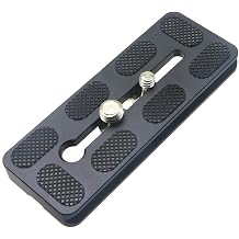 100mm Universal Quick Release QR Plate with 1/4" and 3/8" Mounting Screws Tripod Mount Ball Head for DSLR Cameras Arca Swiss