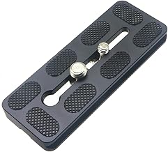 100mm Universal Quick Release QR Plate with 1/4" and 3/8" Mounting Screw for Tripod Mount Ball Head DSLR Camera Arca Swiss Compatible