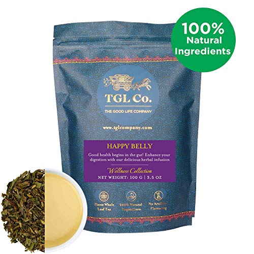 Image of TGL Co. Happy Belly Loose Leaf Tea 100 Gm | Help Digestion | Control Bloating | Rich in anti - Oxidants
