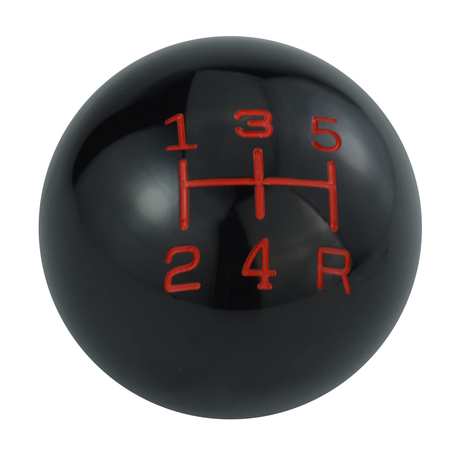 Arenbel 5 Speed Resin Shift Knob Ball Gear Lever Short Throw Shifter Racing Handle Replacement Fit Most Auto MT Vehicles, Black