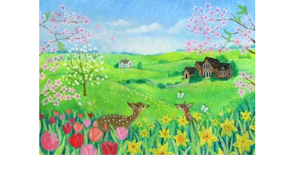 絵画森の中 /海原画2Lサイズ春の風2 Lサイズ 額縁無し3枚