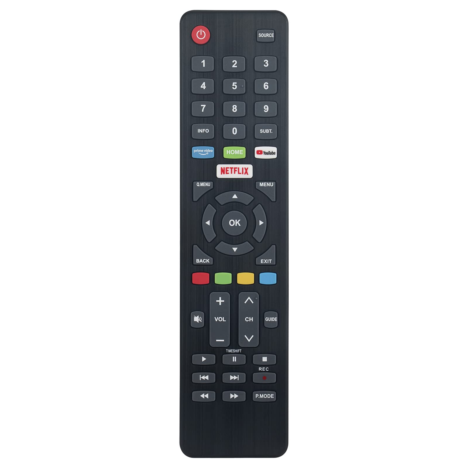 Replacement Remote Control Fit for Linsar Ultra HD Smart TV LS75UHDSM20 LS82UHDSM20 LS65UHDSM21, Black