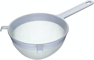 KitchenCraft Plastic Sieve 18cm, Large with Heat Resistant Nylon Mesh, White