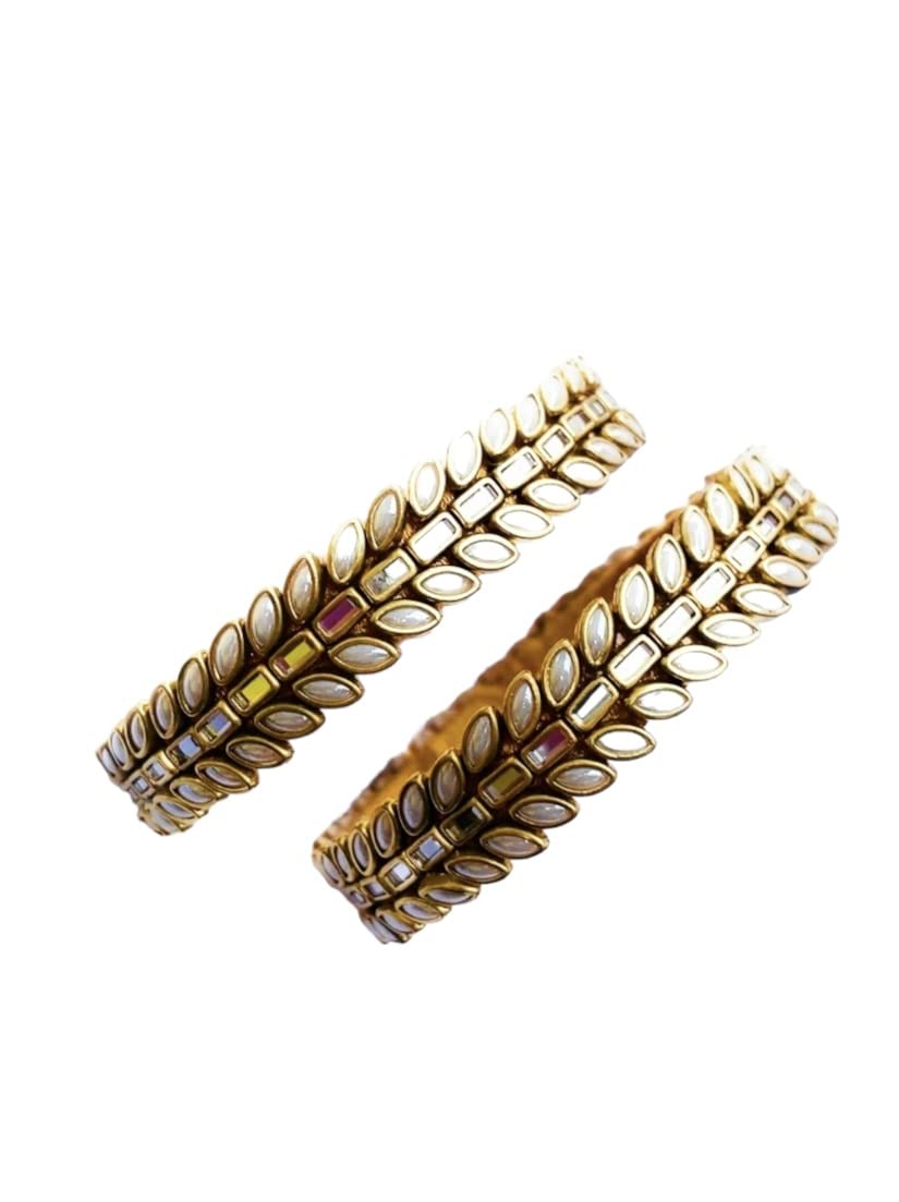 Pearl silk thread Kundan bangles for women (B0BK751PHC) Amazon Price History, Amazon Price Tracker
