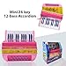 Mini accordion, 24-key 12-bass Accordion Lightweight Button Accordion in ABS Material for Beginners (Pink