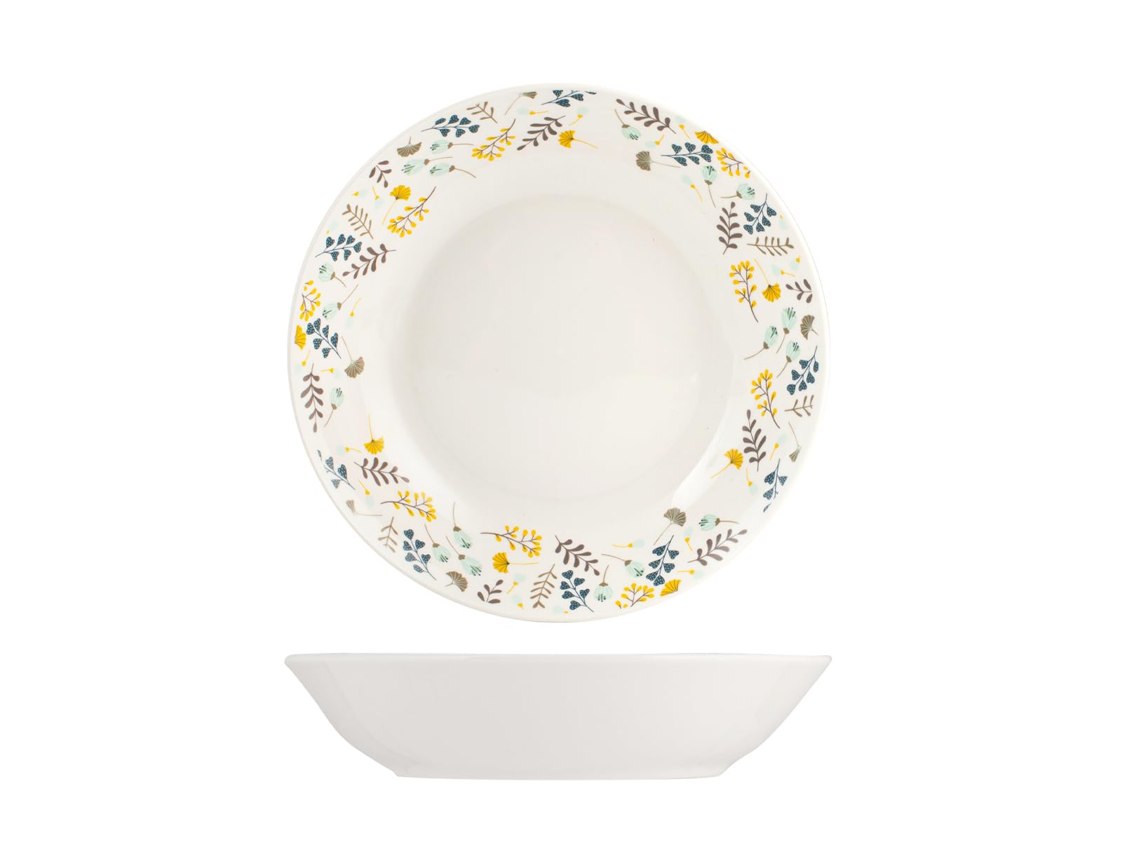 Home Zahra Set of 6 Soup Plates, Porcelain, 20 cm