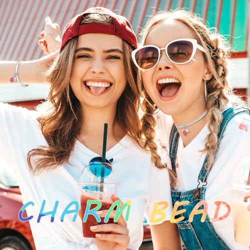 925 Sterling Silver Charms Beads for Bracelets Necklaces, Airplane Passport Sister Heart Coffee Music Book Travel Pendant, Pink Color Cute Animal Jewelry Graduation Birth Gifts for Women Men4