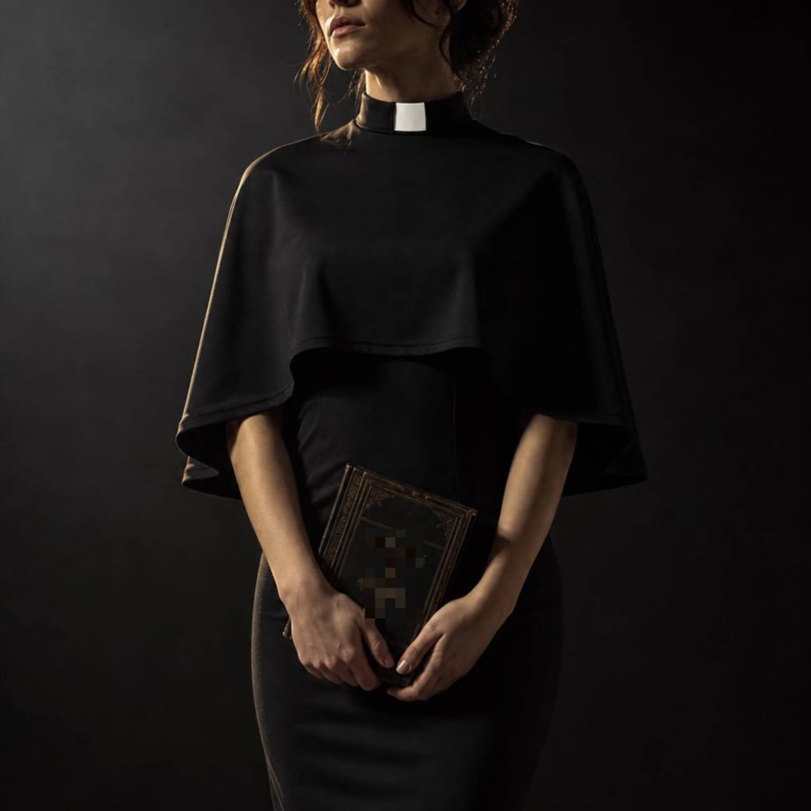 Cosplay-Kleid langärmlig Kleid mit Cape angenehm Dienstmädchenkleid für Themenparty, XXXL